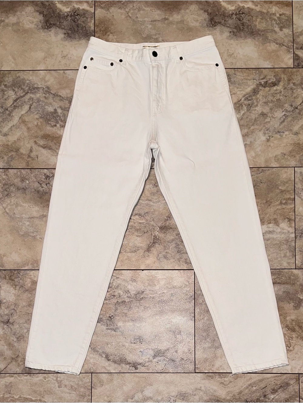 Saint Laurent Paris Women’s Off White Denim Jeans Made in Italy MSRP $877 Sz 29